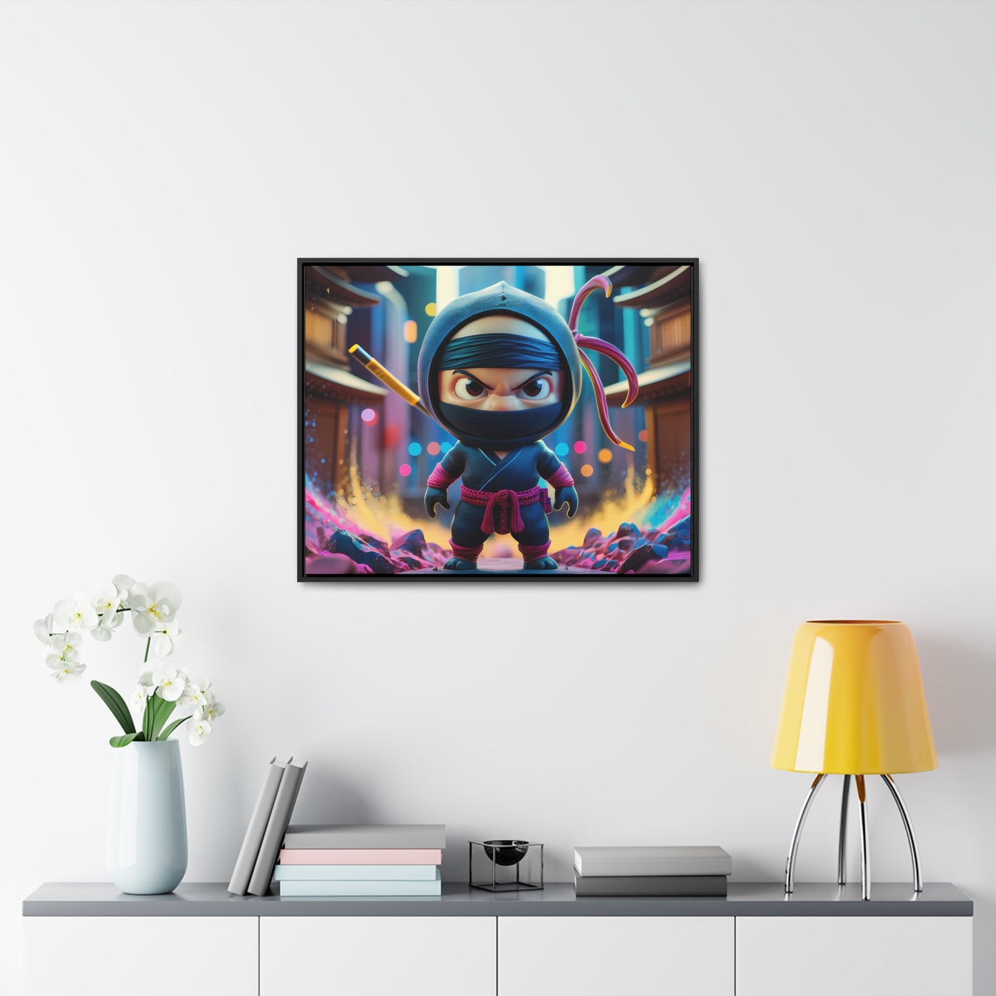 Tiny Ninja, Big Attitude - Gallery Canvas Wraps, Horizontal Frame