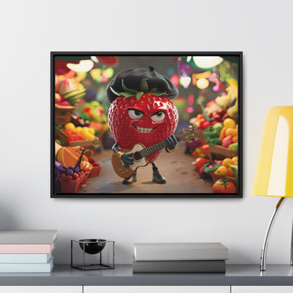 Strawberry Serenade in the Market - Gallery Canvas Wraps, Horizontal Frame