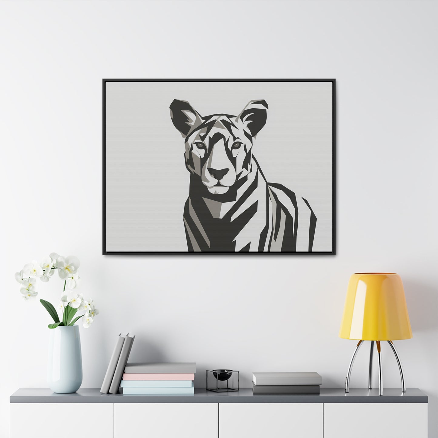 "Monochrome Majesty" - Gallery Canvas Wraps, Horizontal Frame