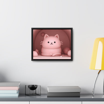 Purrfectly Pink Serenity - Gallery Canvas Wraps, Horizontal Frame