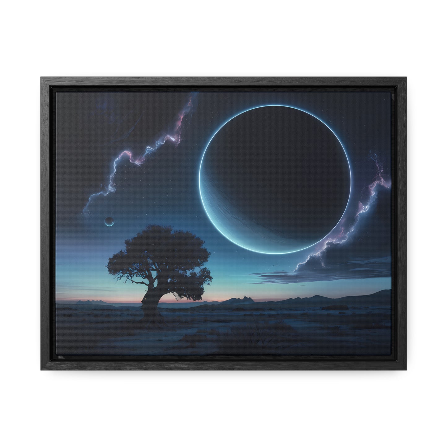 Eclipse of the Silent Horizon - Gallery Canvas Wraps, Horizontal Frame