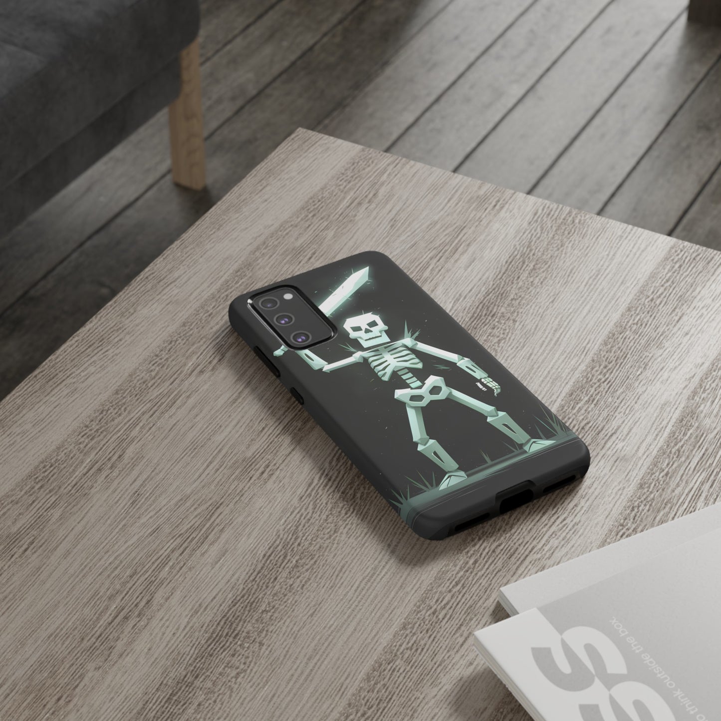 Geometric Skeleton Swordsman - Smartphone Tough Cases