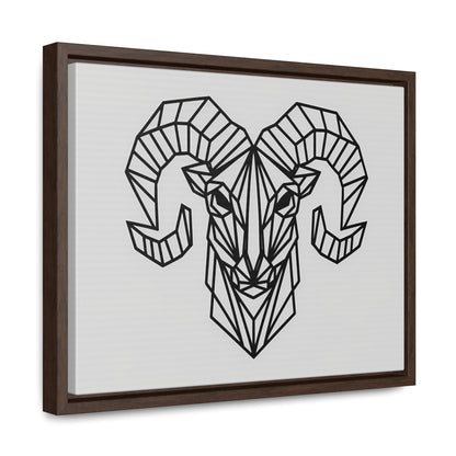 Geometric Ram's Head - Gallery Canvas Wraps, Horizontal Frame