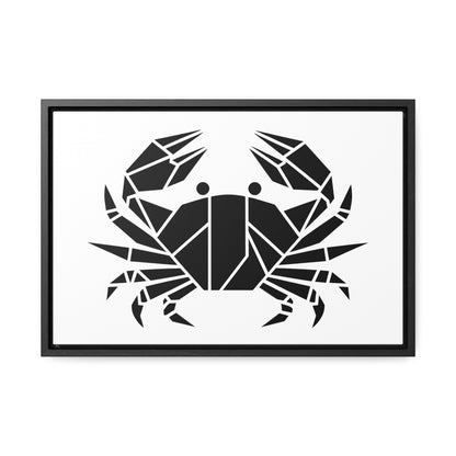 Geometric Crab Design - Gallery Canvas Wraps, Horizontal Frame