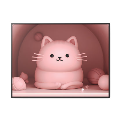 Purrfectly Pink Serenity - Gallery Canvas Wraps, Horizontal Frame