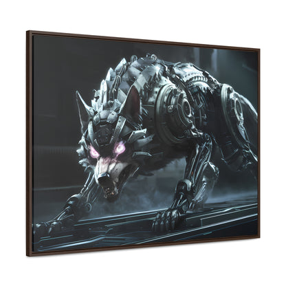 Cybernetic Alpha Wolf - Gallery Canvas Wraps, Horizontal Frame