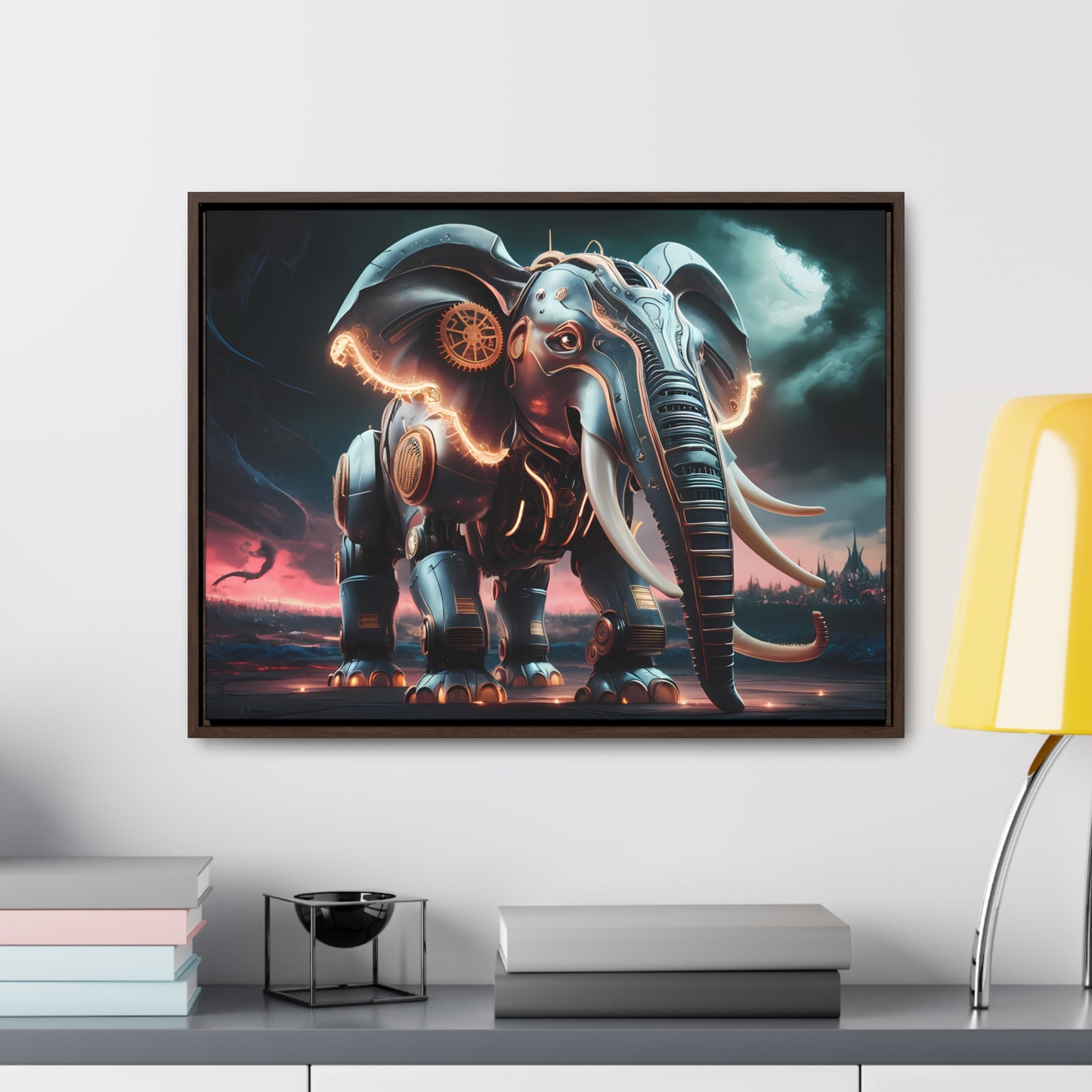 "Clockwork Titan" - Gallery Canvas Wraps, Horizontal Frame