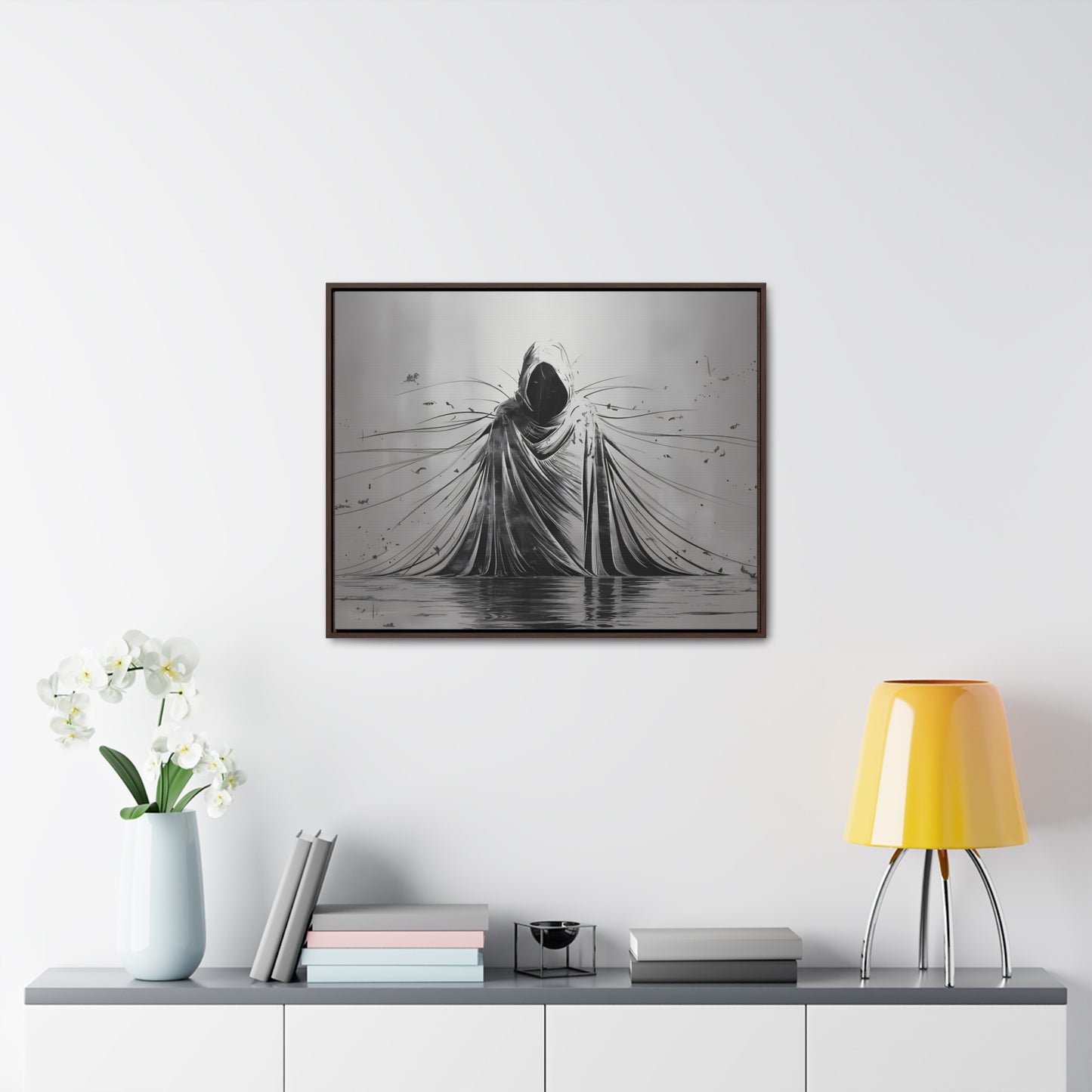 Ethereal Sentinel of the Abyss - Gallery Canvas Wraps, Horizontal Frame