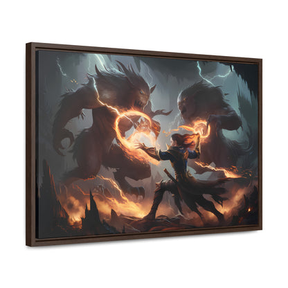 Duel of Thunder and Flame - Gallery Canvas Wraps, Horizontal Frame