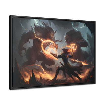 Duel of Thunder and Flame - Gallery Canvas Wraps, Horizontal Frame