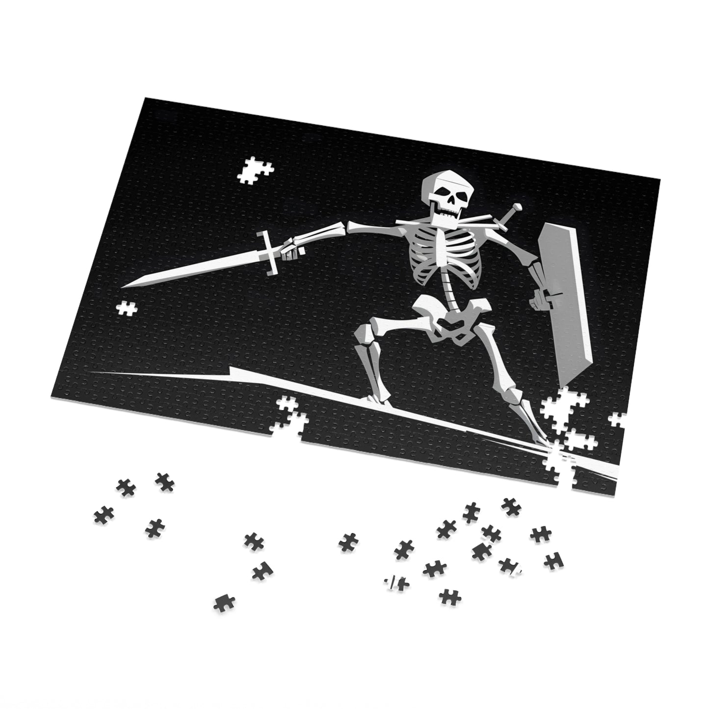 Skeleton Warrior in Battle Stance - Jigsaw Puzzle (30, 110, 252, 500,1000-Piece)