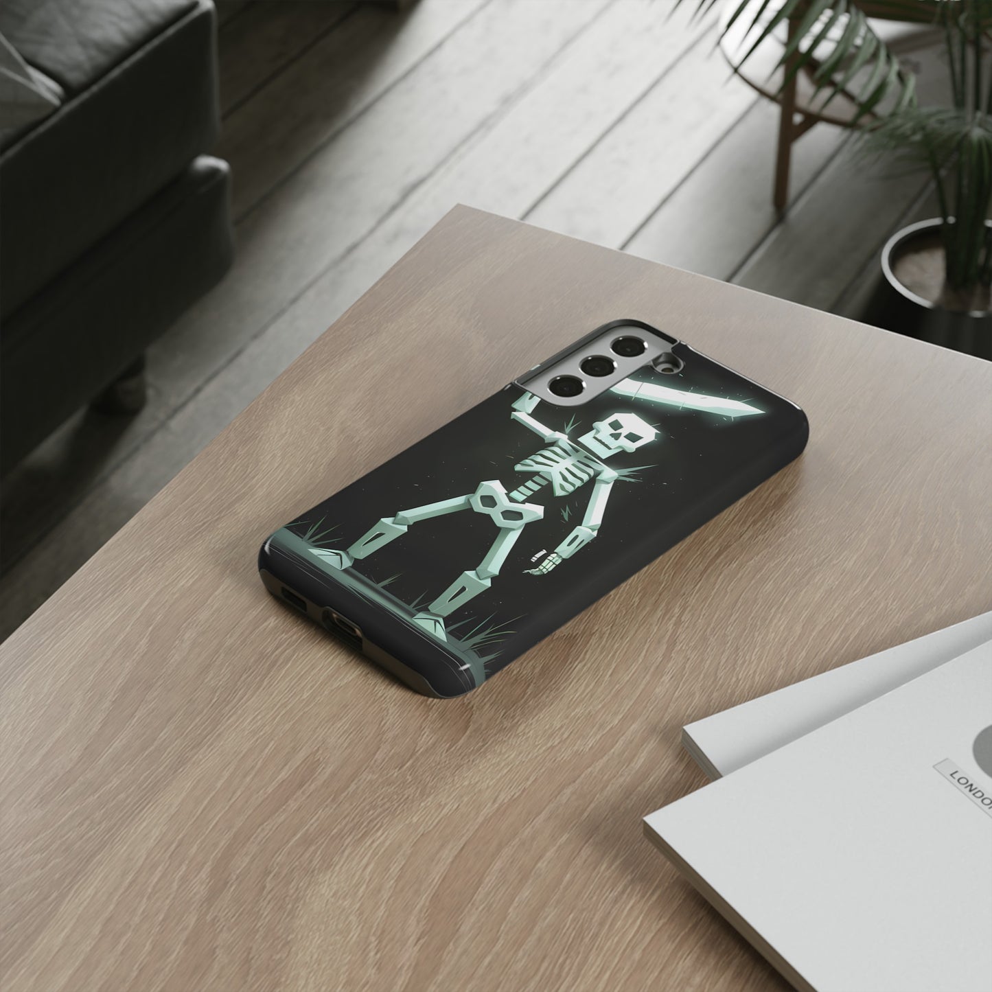 Geometric Skeleton Swordsman - Smartphone Tough Cases