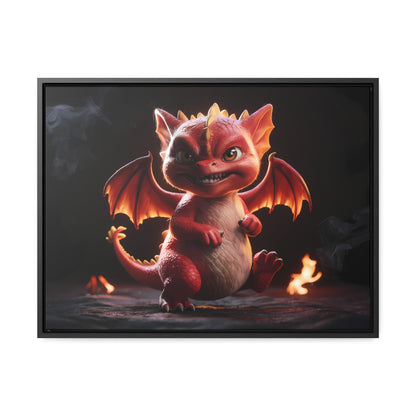 "Fiery Little Guardian" - Gallery Canvas Wraps, Horizontal Frame