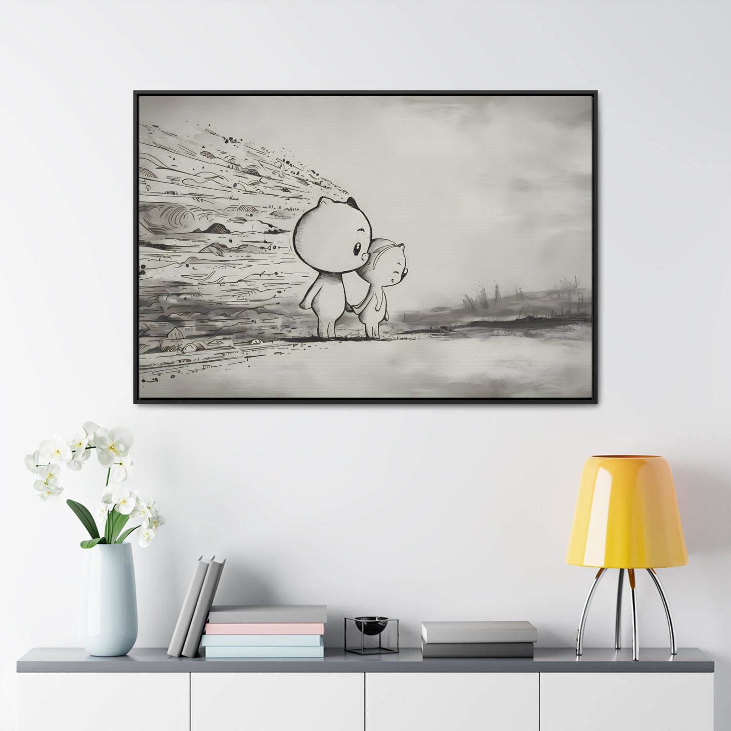 "Together Through the Storm" - Gallery Canvas Wraps, Horizontal Frame