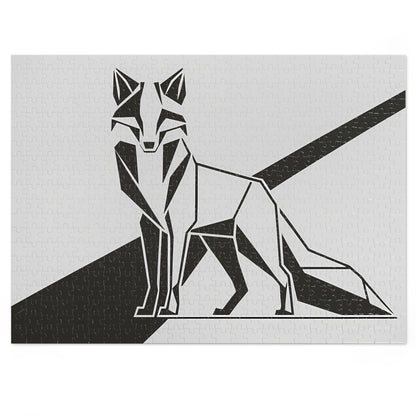 Geometric Fox in Monochrome - Jigsaw Puzzle (30, 110, 252, 500,1000-Piece)