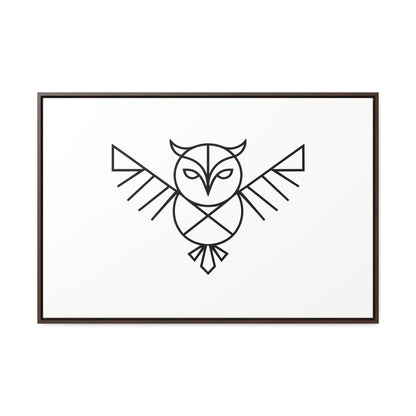 Geometric Owl Symbol - Gallery Canvas Wraps, Horizontal Frame