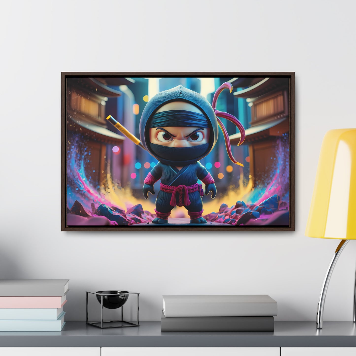 Tiny Ninja, Big Attitude - Gallery Canvas Wraps, Horizontal Frame