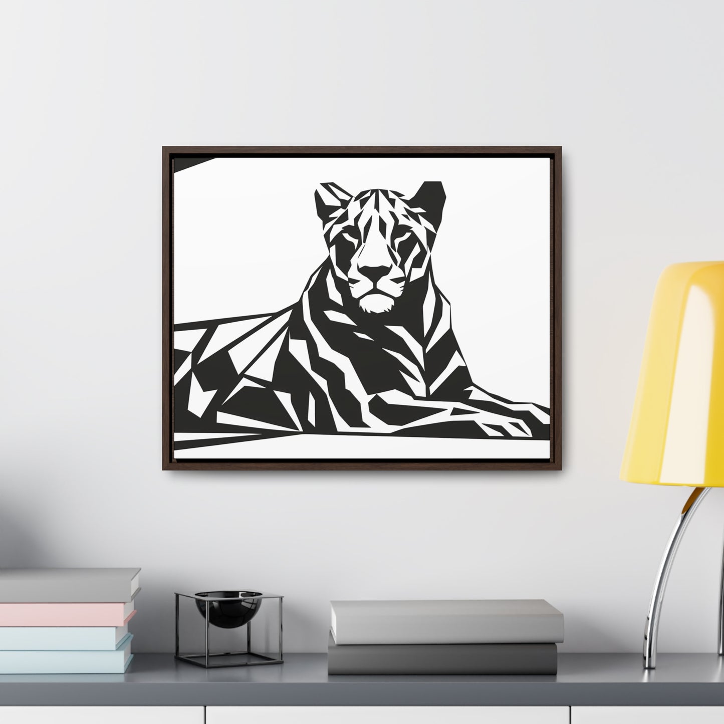 Majestic Geometric Tiger - Gallery Canvas Wraps, Horizontal Frame