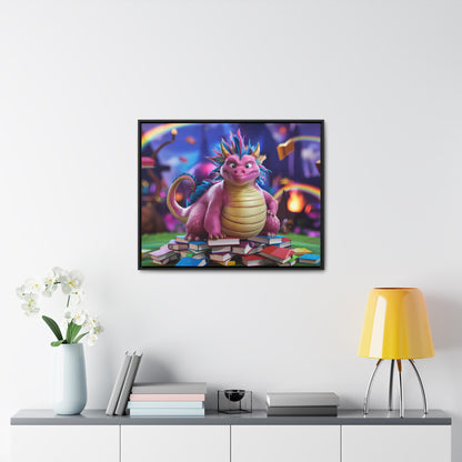 "Guardian of the Magical Library" - Gallery Canvas Wraps, Horizontal Frame