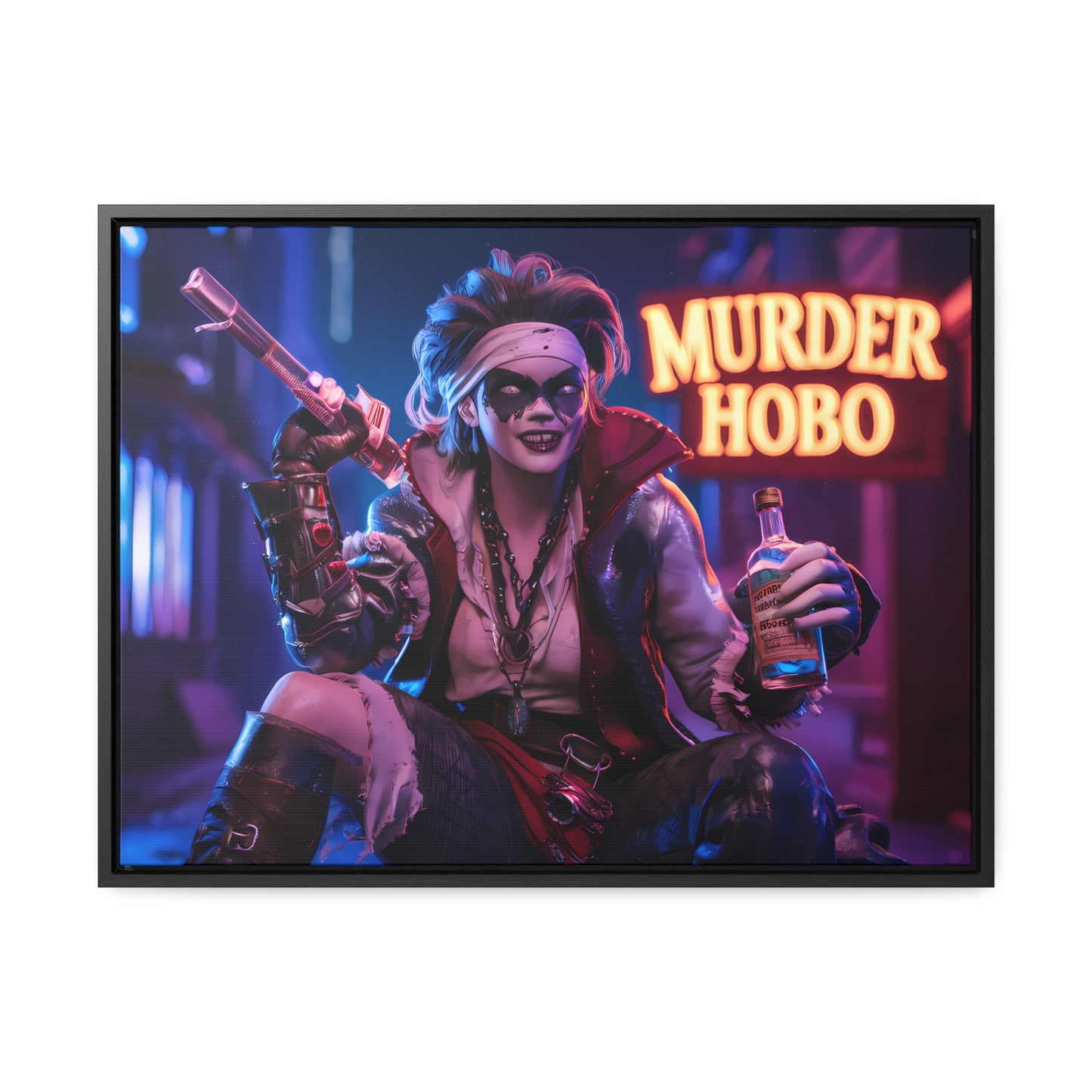 Neon Anarchy - Gallery Canvas Wraps, Horizontal Frame