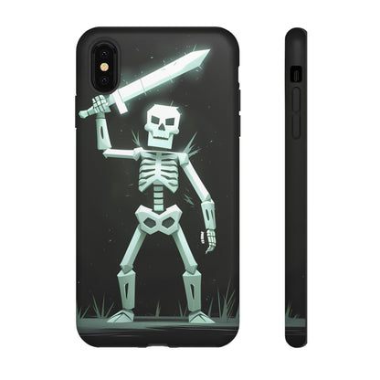 Geometric Skeleton Swordsman - Smartphone Tough Cases