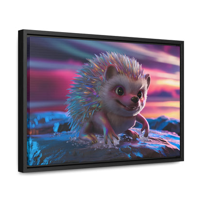 Prismatic Hedgehog at Dusk - Gallery Canvas Wraps, Horizontal Frame