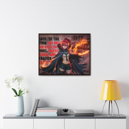 Rebel Flame Warrior - Gallery Canvas Wraps, Horizontal Frame