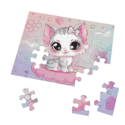 Dreamy Kitten on a Cloud - Jigsaw Puzzle (30, 110, 252, 500,1000-Piece)