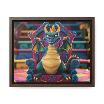 Dragon King on His Throne - Gallery Canvas Wraps, Horizontal Frame