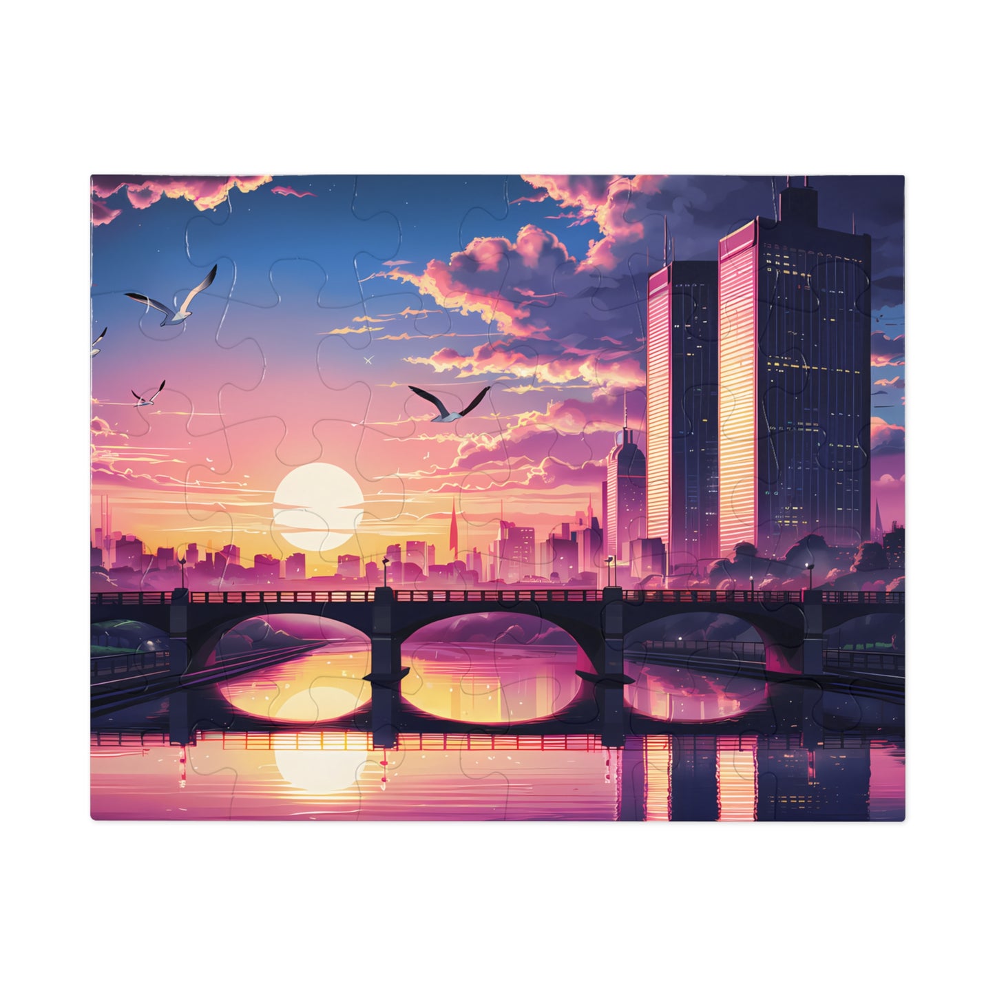 Twilight Serenity Over the City - Jigsaw Puzzle (30, 110, 252, 500,1000-Piece)