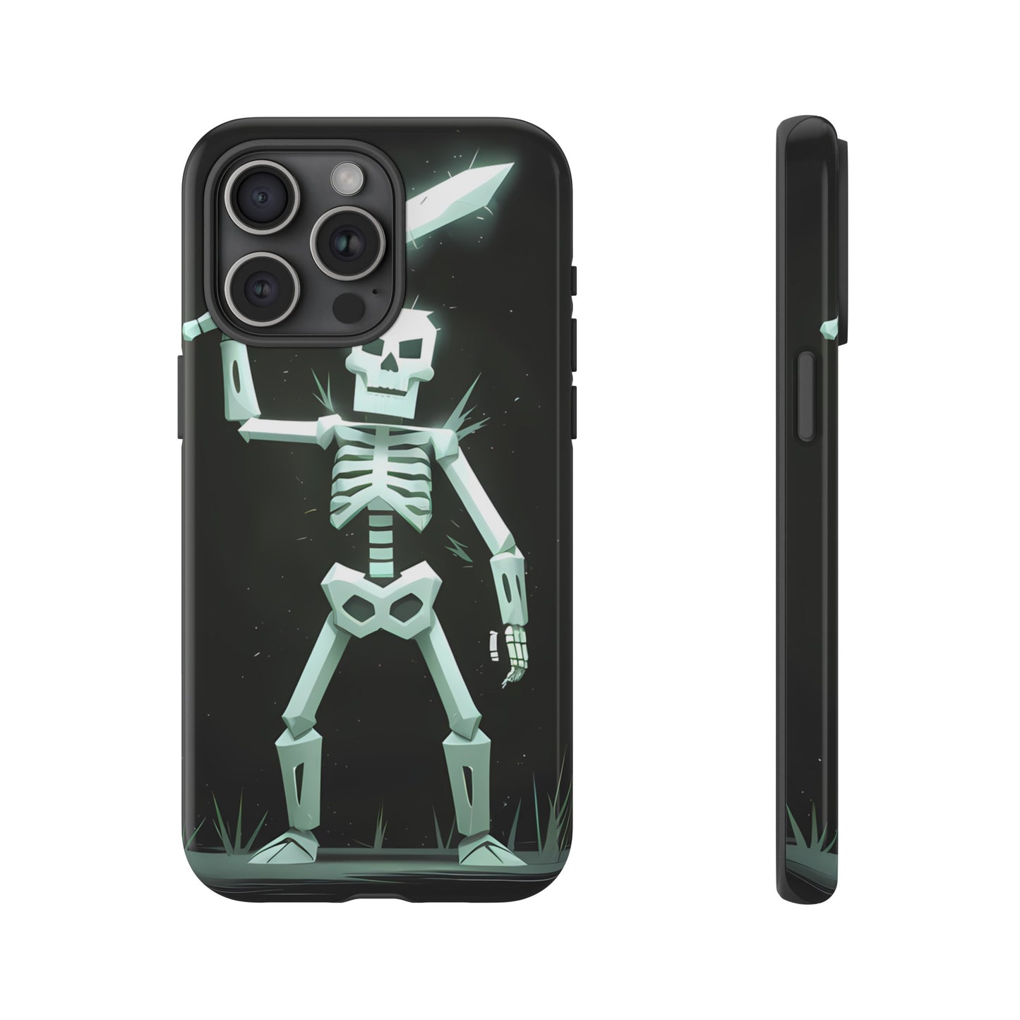 Geometric Skeleton Swordsman - Smartphone Tough Cases