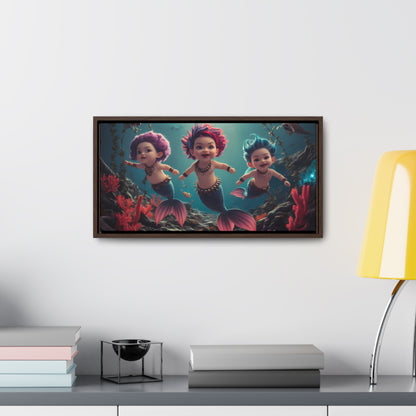 Aquatic Mischief - Gallery Canvas Wraps, Horizontal Frame