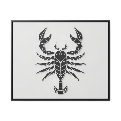 Geometric Scorpion Icon - Gallery Canvas Wraps, Horizontal Frame