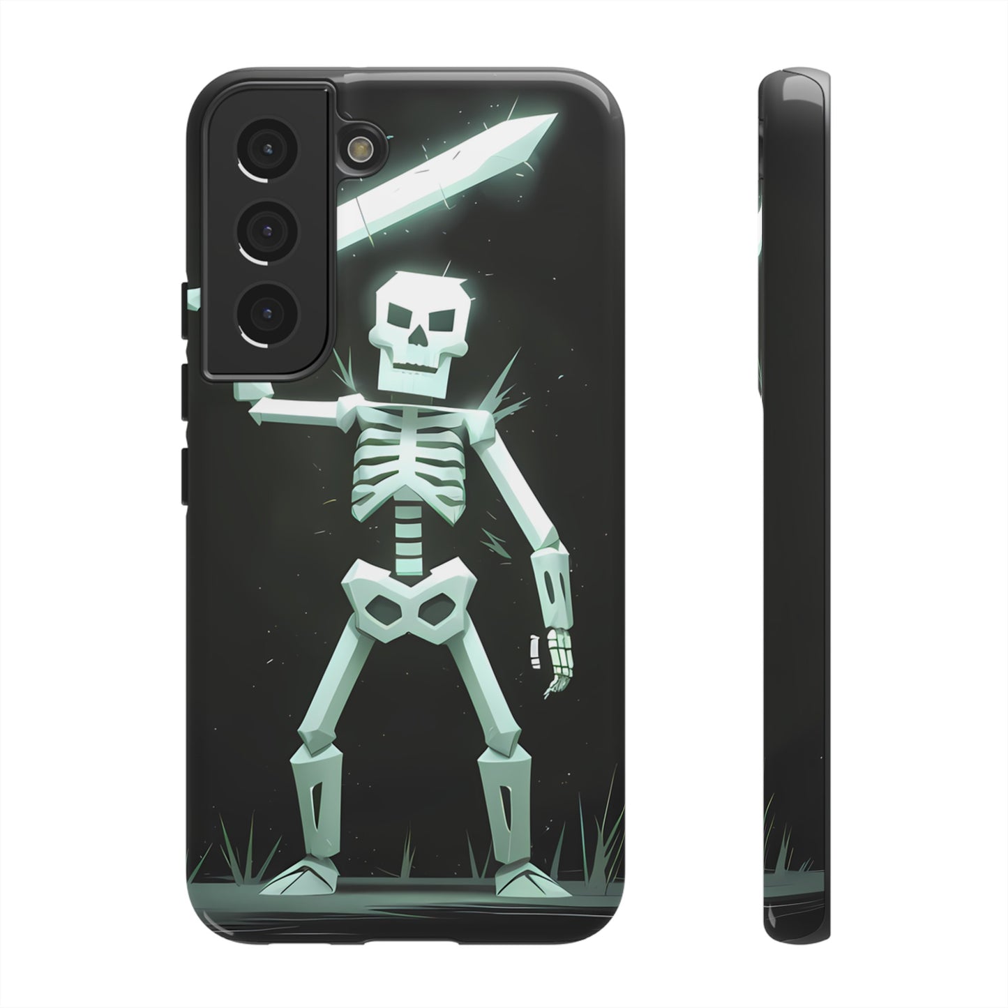 Geometric Skeleton Swordsman - Smartphone Tough Cases