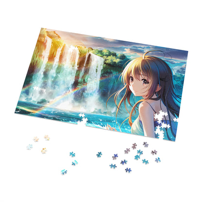 Ethereal Waterfall Symphony - Jigsaw Puzzle (30, 110, 252, 500,1000-Piece)