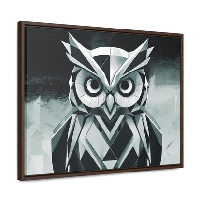 "Geometric Sentinel" - Gallery Canvas Wraps, Horizontal Frame