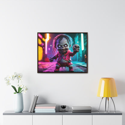 Nightmare in Neon City - Gallery Canvas Wraps, Horizontal Frame