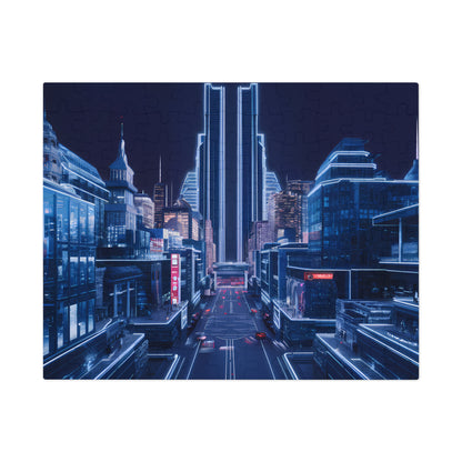 Neon Cityscape at Night - Jigsaw Puzzle (30, 110, 252, 500,1000-Piece)