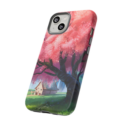 Idyllic Cherry Blossom and a Hut - Smartphone Tough Cases