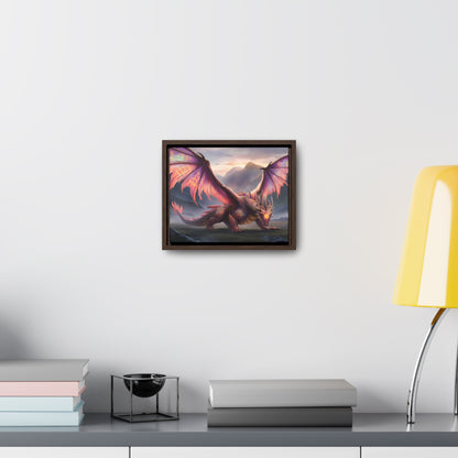 "The Arcane Guardian of the Crimson Peaks" - Gallery Canvas Wraps, Horizontal Frame