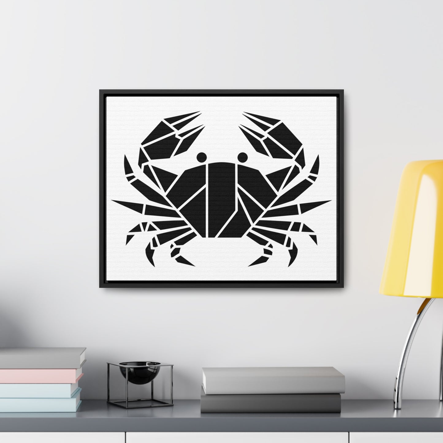 Geometric Crab Design - Gallery Canvas Wraps, Horizontal Frame