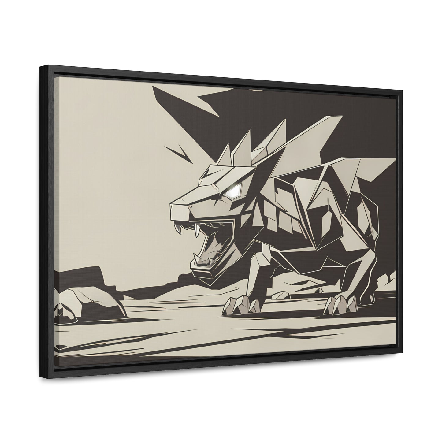 Raging Stone Guardian - Gallery Canvas Wraps, Horizontal Frame