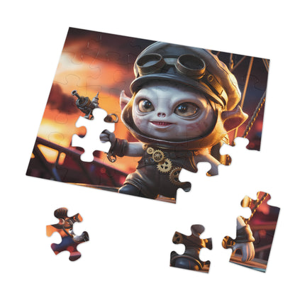 Steampunk Explorer at Sunset - Jigsaw Puzzle (30, 110, 252, 500,1000-Piece)