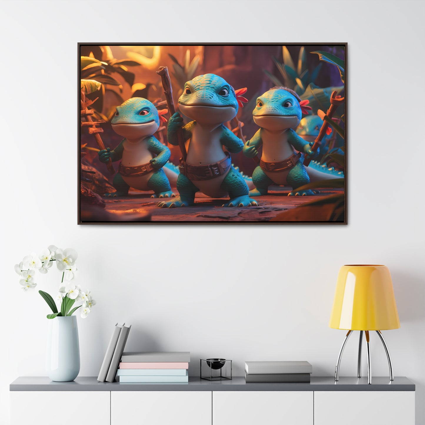 Guardians of the Jungle Tribe - Gallery Canvas Wraps, Horizontal Frame