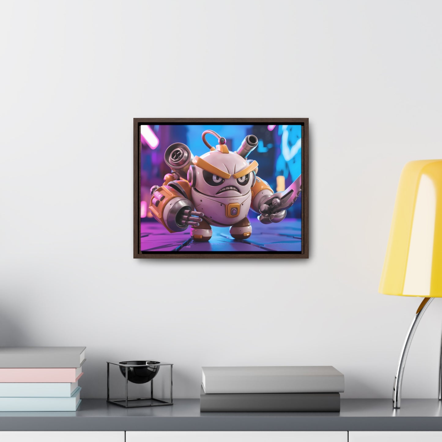 Battle-Ready Robo Warrior - Gallery Canvas Wraps, Horizontal Frame