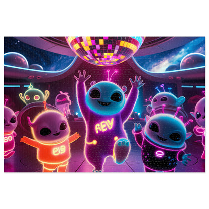 Galactic Neon Dance Party - Jigsaw Puzzle (30, 110, 252, 500,1000-Piece)