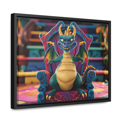 Dragon King on His Throne - Gallery Canvas Wraps, Horizontal Frame