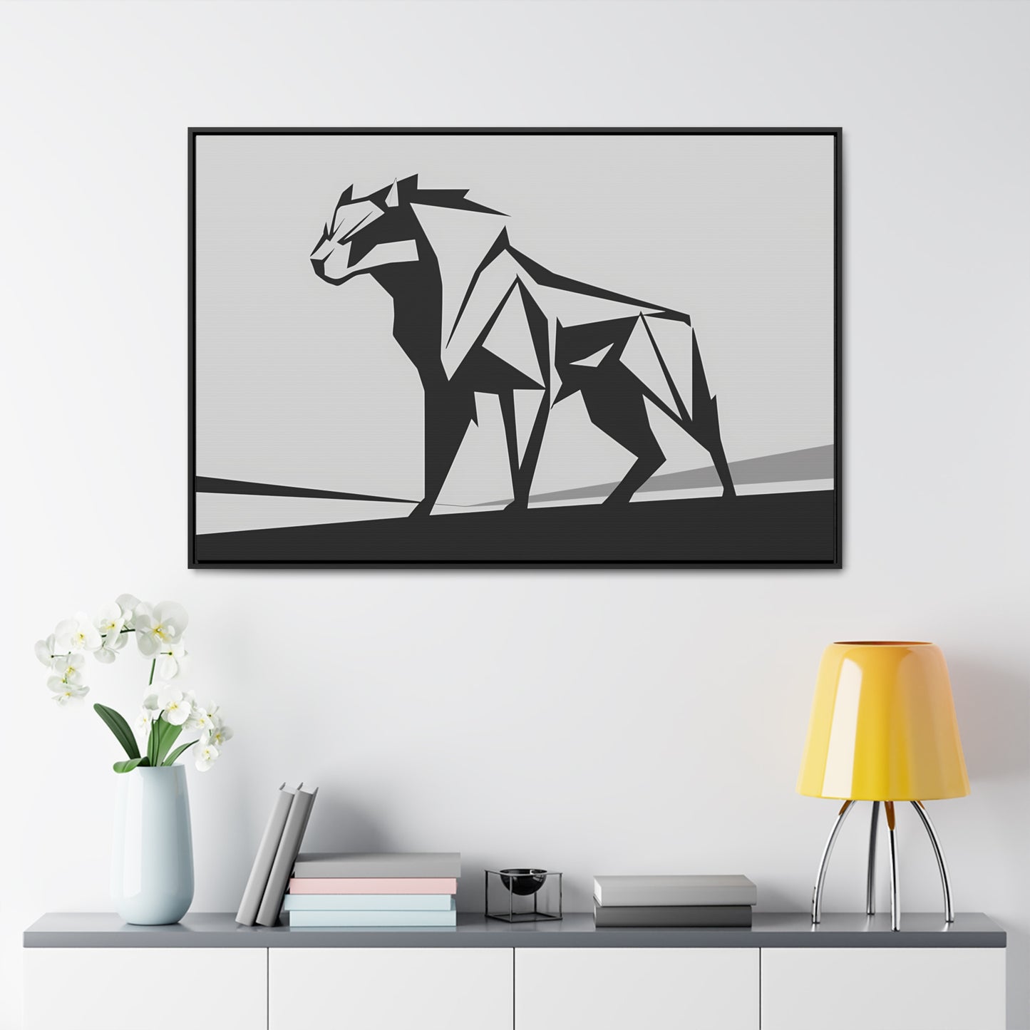 Geometric Beast - Gallery Canvas Wraps, Horizontal Frame