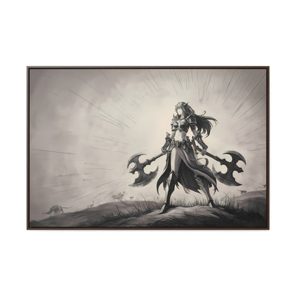 Warrior of the Twilight Plains - Gallery Canvas Wraps, Horizontal Frame