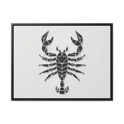 Geometric Scorpion Icon - Gallery Canvas Wraps, Horizontal Frame